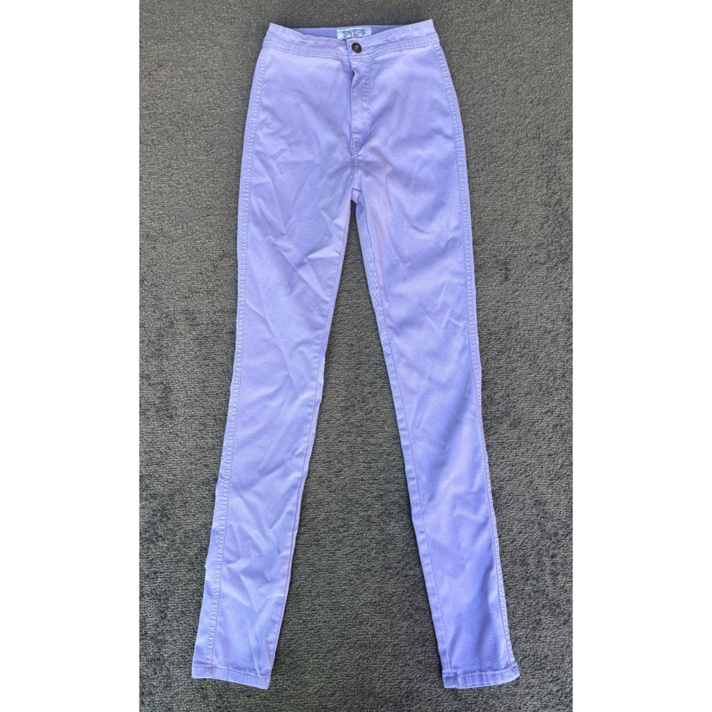 Swank A Posh Skinny Jeans Women's Medium Blue Denim Cotton Stretch Zip Fly